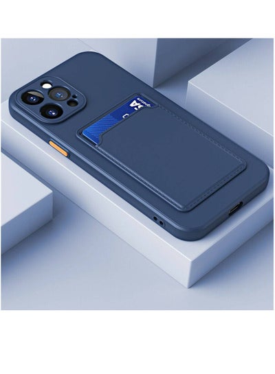 Protective Shockproof Card Slot Camera Protection Case Cover For iPhone 15 Pro 6.1'' Blue