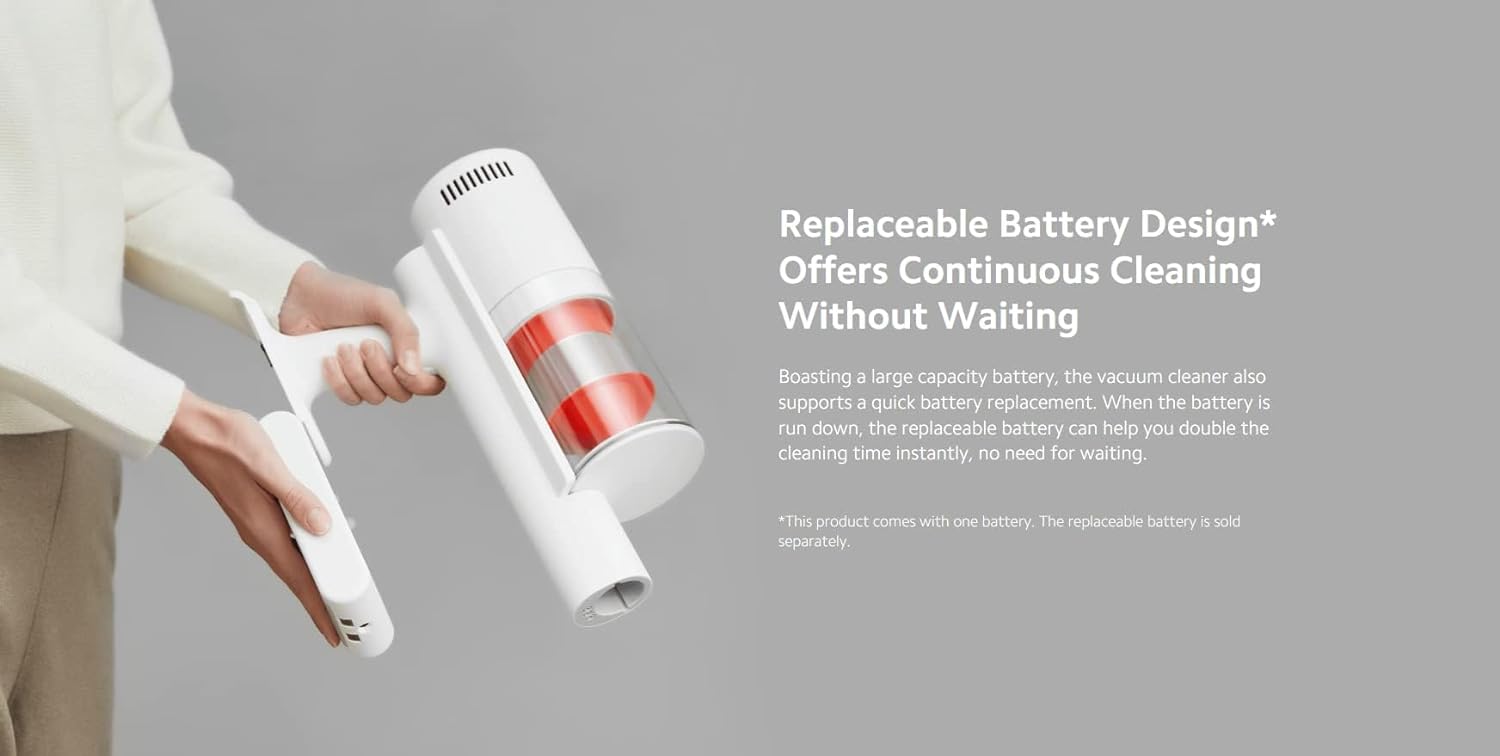 Xiaomi Vacuum Cleaner G11，185AW Powerful Suction， 60 minutes battery life，Tangle-free Brush Bar