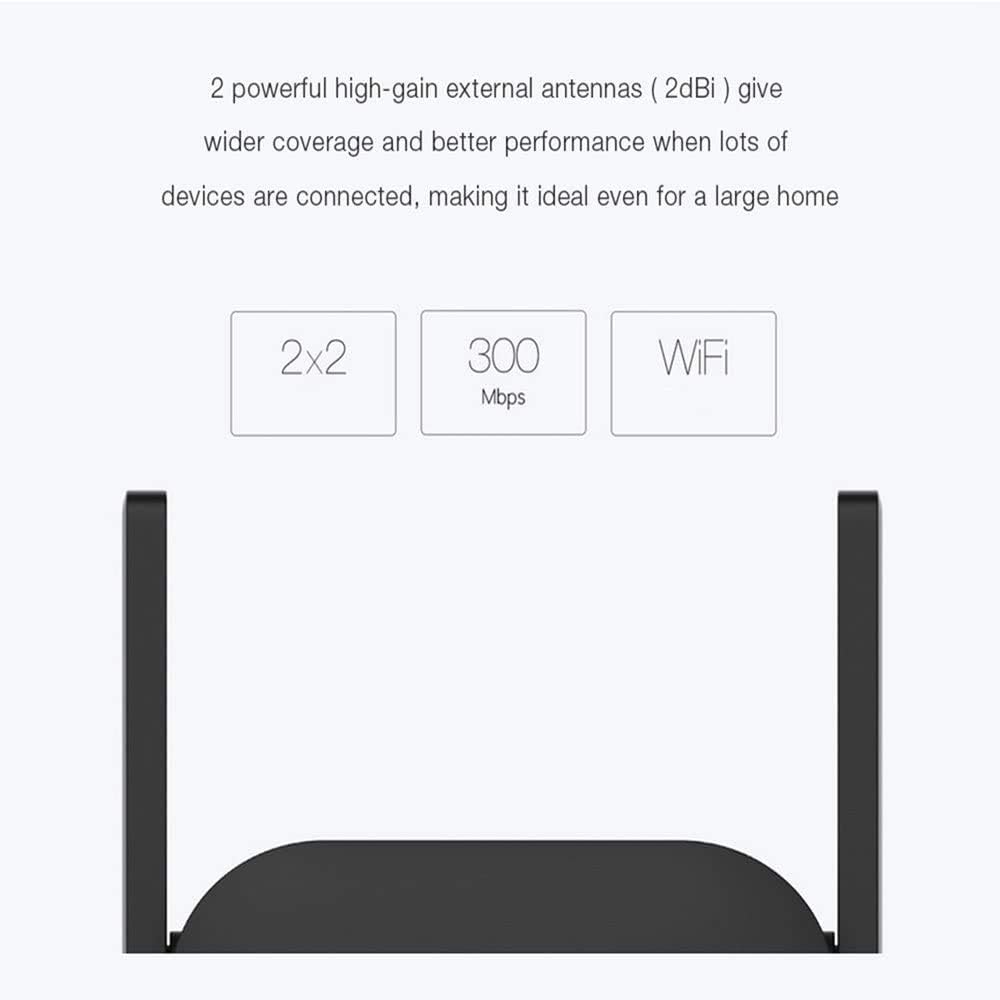 Xiaomi Mi Wi-Fi Range Extender Pro Wifi Repeater, Network Expander, 2x2 External Antenna with Enhanced Wi-Fi Coverage up to 300Mbps, Connects up to 16 devices, Easy Plug & Pla