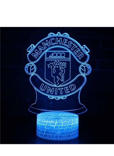 Five Major League Football Team 3D LED Multicolor Night Light Touch 7/16 Color Remote Control Illusion Light Visual Table Lamp Gift Light Team Manchester United
