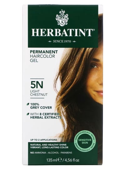 Permanent Haircolor Gel 5N Light Chestnut 4.56 fl oz (135 ml)