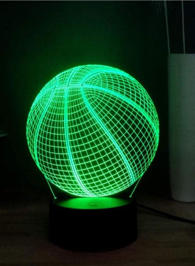 Multicolor Night Light Novelty Basketball Sport 3D LED RGB Illusion 7/16 Color Change Acrylic Home DEC Bedside USB Table Mood Multicolor Night Light Kid Holiday Gift Home Decor  Christmas gift
