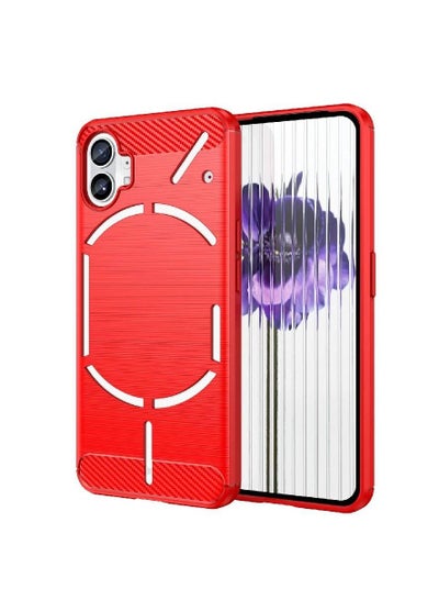 Ultra Slim Shock Absorption Soft TPU Drawing Protective Cases Cover for Nothing Phone 1 Red