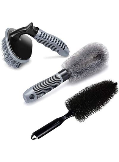 3 Pieces Car Wheel Cleaning Brush Set