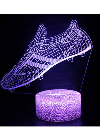 Anime 3D Lamp Football Player For Bedroom Decoration Light Kids Gift Football Player LED Night Light Touch and Remote Mode Football Shoe