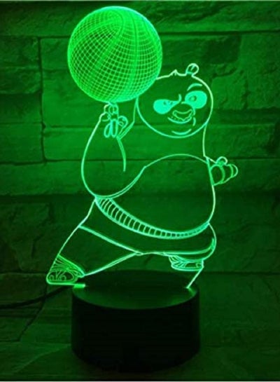 3D LED illusion lamp Boy Night Lamp Kung Fu Panda Basketball Nightlight for Children Bedroom Powered Multicolor Night Light Kids Birthday Gift