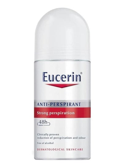 Eucerin Unisex Powerful Roll-On Antiperspirant 48 Hour Deodorant Mildly Fragranced Formula 50 ml