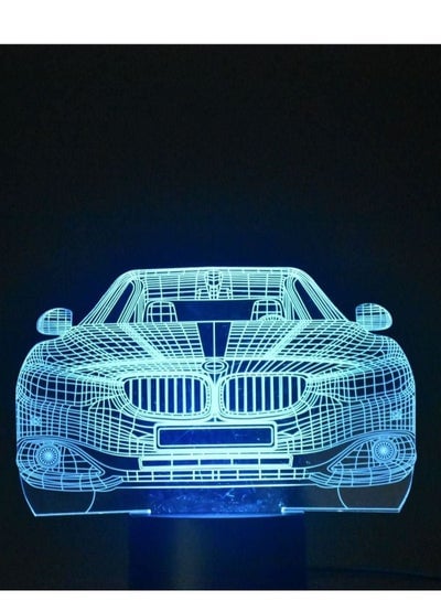 3D Car Multicolor Night Light LED Optical Illusion Lamp  7/16 Colors Changing Touch Desk Lamp for Kids Birthday