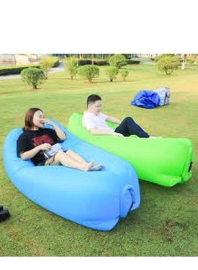 Fast Air Inflatable Sofa Lazy Air Bed Chair Couch Air Bag in Green