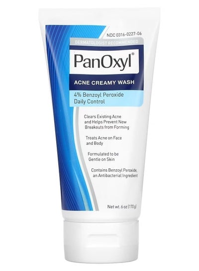 Acne Creamy Wash Benzoyl Peroxide 4% Daily Control 6 oz 170