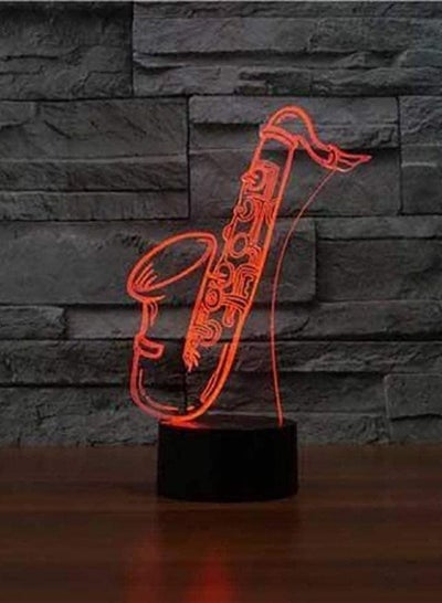 7 Colors Musical Instrument Table Lamp 3D LED Saxophone Modeling Night Lights Bedside Table Decor Sleeping Kids Lamp