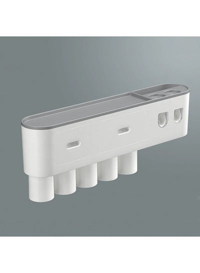 Wall Mounted Toothbrush Holder With Toothpaste Squeezer