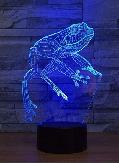 Multicolour Frog Night Light 3D LED Toy Lamp Cartoon Gift 16 Colors Change Table Lamp Night Lamp Child Kids Beloved Party Decor Office Art