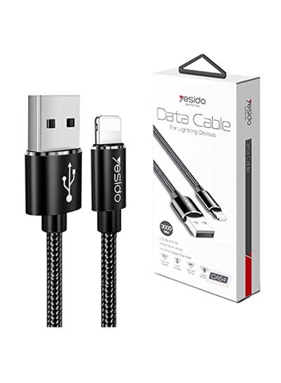 YESIDO 30cm data cable CA-54 Black iPhone