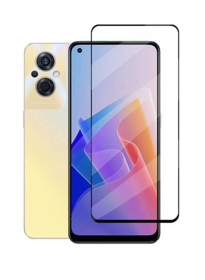 Full Coverage Tempered Glass Screen Protector For Oppo Reno 8 Z Clear/Black