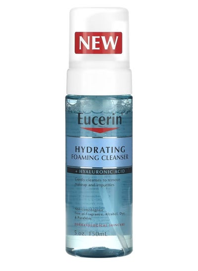 Eucerin Hydrating Foaming Cleanser + Hyaluronic Acid 5 oz  150 ml