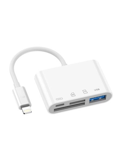 Lightning to Lightning + USB 3.0 Standard + SD/TF Card Reader 4 in 1 Adapter Multi-Function LA-40