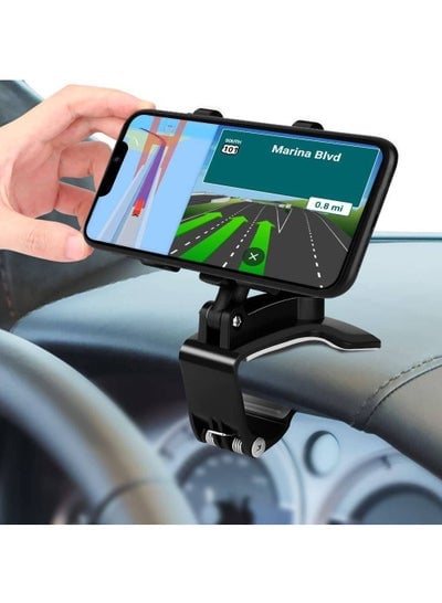 Car Phone Clip Holder Dashboard Cellphone Mount HUD Mobile Phone Holder for Car Compatible for iPhone 13 12 11 Pro Max XS XR SE X 8 7 6 Plus 6S,Samsung Galaxy S20 S10 S9 S8 Plus Note