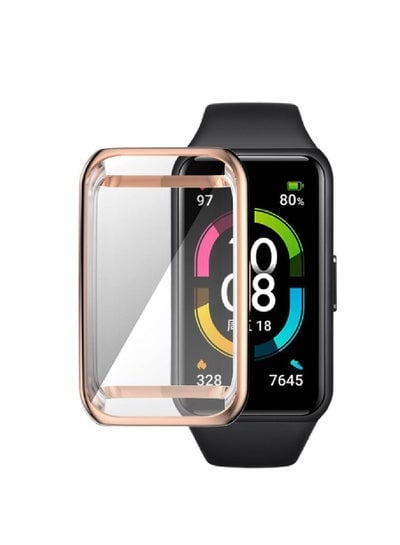 Soft TPU Cover Compatible With Honor Band 6 Rose Gold