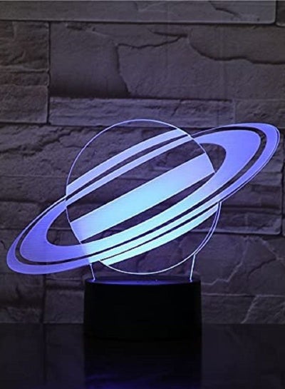 Multicolour Night Lights Saturn Solar System 3D Atmosphere Lamp LED Bulb Night Light Novelty Lighting Hologram Illusion Unique Lamp Home Decor