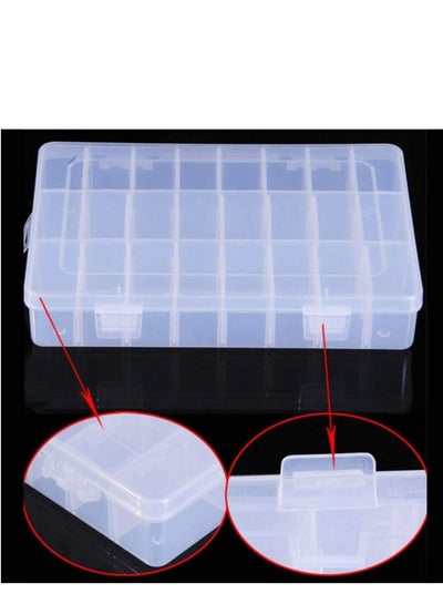 Clear  Polypropylene PP Plastic Adjustable Divider Removable 24 Grid Compartment 1 Pieces
