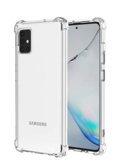 Galaxy A51 Case Shock Resistant Flexible Tpu Gasbag Protection Rubber Soft Silicone Anti Dropping Phone Case Cover for Samsung (Clear)