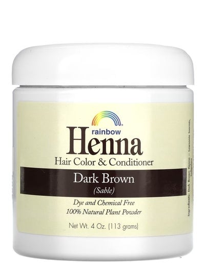 Henna Hair Color Conditioner Dark Brown Sable 4 oz 113 g