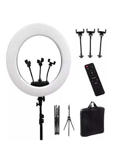 18" Ring Light with Tripod Stand and wireless remote control for Selfie Makeup Live Stream and YouTube Video Dimmable LED Camera Light