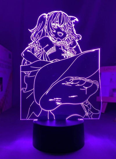 3D Night Light 3D Light Game Lamp Illusion Light Nightlight Genshin Impact Figure LED Game Decoration Lights for Decor Atmosphere Bedside Genshin Touch Sensor Lighting