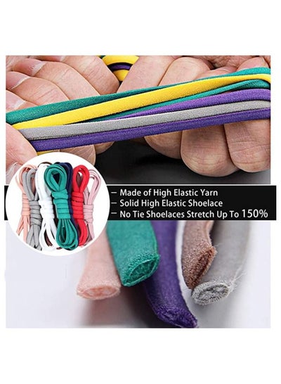 Elastic No Tie Shoe Laces For Adults,Kids,Elderly,System With Elastic Shoe Laces(1 Pair), 01-black, X-Large