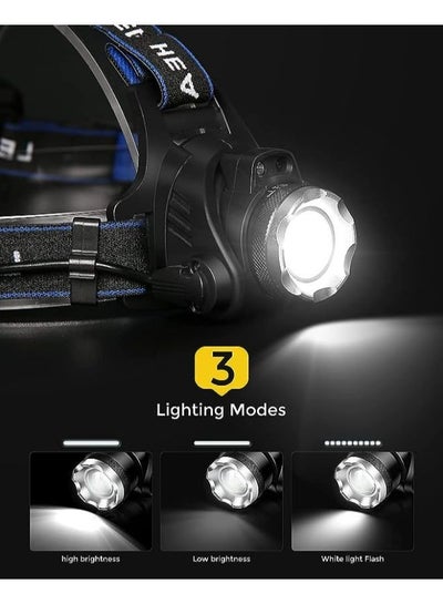 Waterproof Lightweight USB Rechargeable LED Head Light for Outdoor Running Hunting Hiking Camping Gear