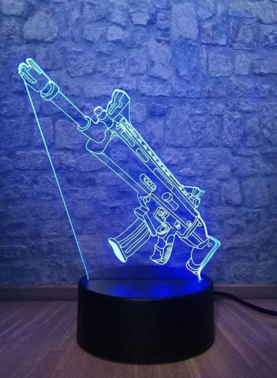 3D Lamp Cool Battle Royale Game 7 Color Change Desk Table LED Night Light Illusion Boy Kid New Year Gift