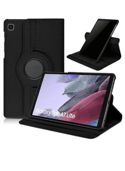 Galaxy Tab A7 Lite Case, Samsung Tab A7 Lite Case, 360° Rotating Multi-Angle Stand, PU Leather Flip Folio Case For Samsung Galaxy Tab A7 Lite T220/T225 Case Black