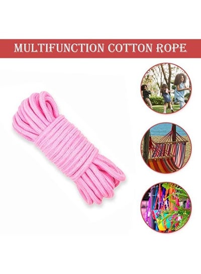 4 Pieces Multicolour 5M Natural Durable Long Cotton Rope for Crafts