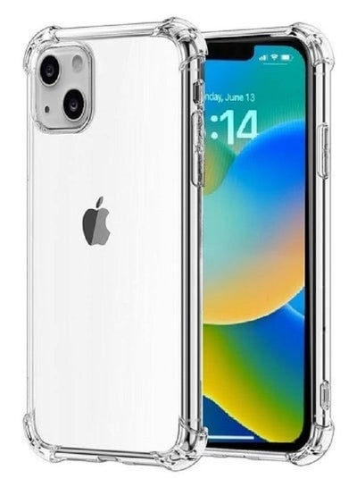 iPhone 14 Plus Clear Case Soft Flexible TPU Anti-Shock Slim Transparent Back Cover with Reinforced Bumper Corners