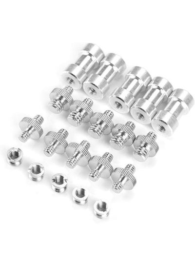 20 Pcs Camera Screw Adapter with 4 kinds of adapter screw, 5x1/4in male to 3/8in male, 5x1/4in male to 3/8in male, 5xdual 1/4in male, 5x1/4in female to 3/8in female