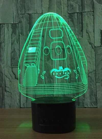space capsule Year's Gift Stereo LED 3D Light Novelty Creative 3D New Year Night Light LED 3D Light Fixtures Table Lamps, Year's Gift LED Desk Lamp