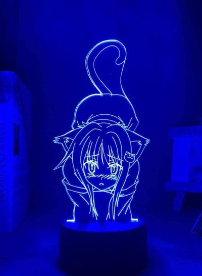 Multicolour 3D LED Night Light Illusion Lamp USB Anime Boys High School Dxd Shir Toujou Bedroom Decor Women Men Konosuba Manga Birthday Present Xmas16 Colors With Remote Control