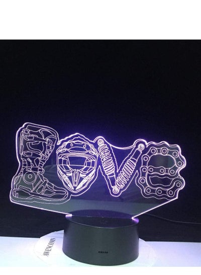 Multicolour Motorcycle Fans Gifts 3D Led Mechanical Night Lights Creative 7 Colors Changing Luminaria Table Lamp Home Decor 7 Colors 3D Night Light