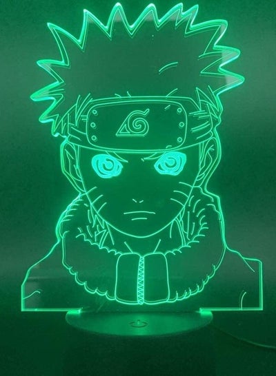 3D Illusion Lamp LED Multicolor Night Light Naruto Small vortex naruto Gift for Boys Kids Room Decor Table Lamp Best Birthday Holiday Gifts for Children