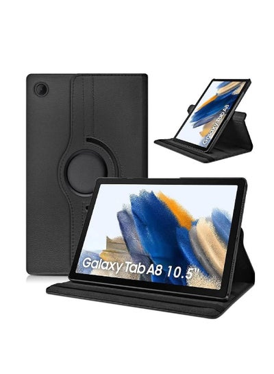 Samsung Galaxy Tab S7 Lite Case - 360 Degree Rotating Stand [Auto Sleep/Wake] Folio Leather Smart Cover Case Black