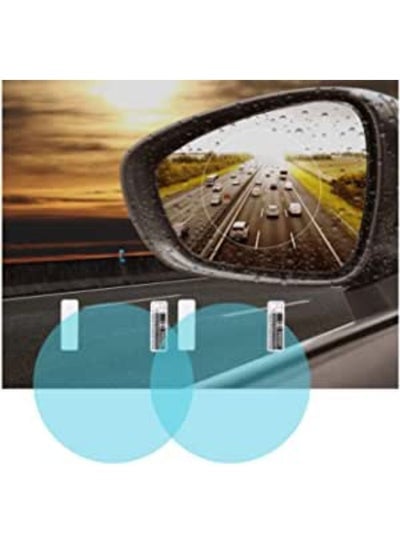 2 Pieces Round Car Rear View Mirror Anti Fog Rainproof Waterproof Protective Film