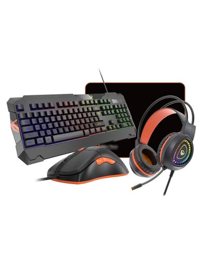 4 in 1 Gaming Combo Kit Anti-Ghost Gaming Keyboard, Gaming Mouse, Backlit Gaming Headphone, High-Precision Gaming Mouse Pad