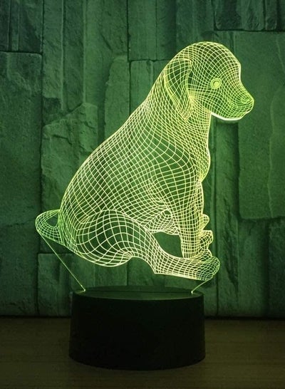 Animal Desk Lamp USB Touch Lighting Fixture Living Room Decor 3D Creative 7 Color Changing Visual Cute Dog Nightlight althiqahkey