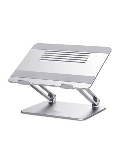 Laptop Aluminum Adjustable Stand with Antiskid Silicone Notebook Stand for Laptop up to 17.3 Inches Silver
