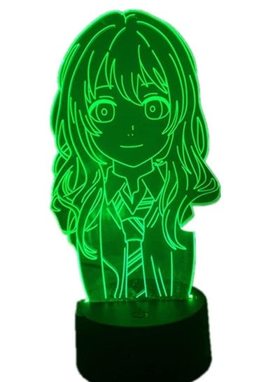 3D Led Illusion Lamp Night Light Usb Anime Decoration Your Lie In April Miyazono Kaori Bedroom Decor Miyazono Kaori-16 colors With Remote Control