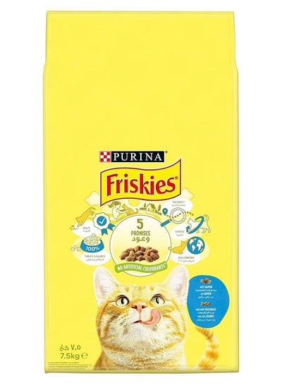 Friskies With Salmon And Vegetables, 7.5Kg, Yellow