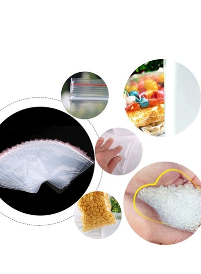 Reusable Zip Lock Clear Plastic Seal Waterproof Packaging Bags For Candy Nut Food Storage 200 Pieces Size 6cmx9cm