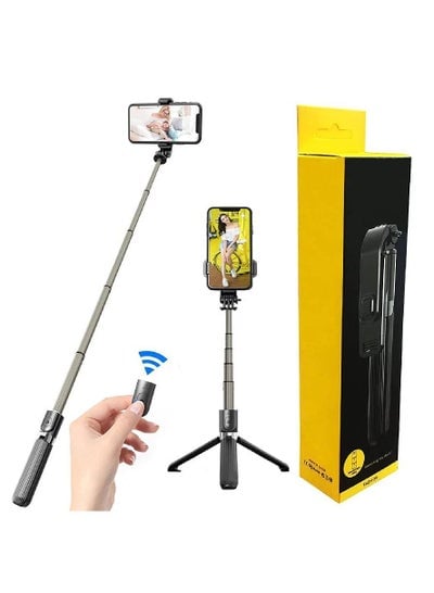 Portable 33 Inch Aluminum Alloy Selfie Stick iPhone Selfie Tripod Stand with Wireless Remote