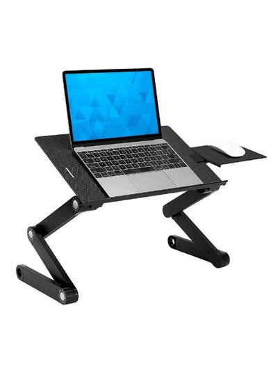 Adjustable Laptop Stand with Built-in Cooling Fans and Mouse Pad Tray, Easy to Use Ergonomic Laptop Stand for Bed, Couch, and Table